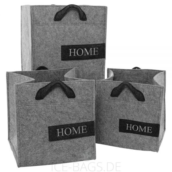 Witzgall Accessoires Filzkorb Aufbewahrung Filzcut Regalkorb grau Home